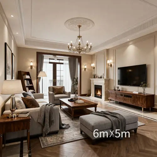 Stylish 6m x 5m Living Room Design