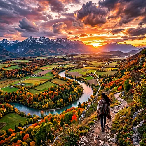 Captivating Landscape with Vibrant Colors and Unique Perspective