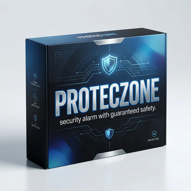 Modern PROTECZONE Security Alarm Packaging