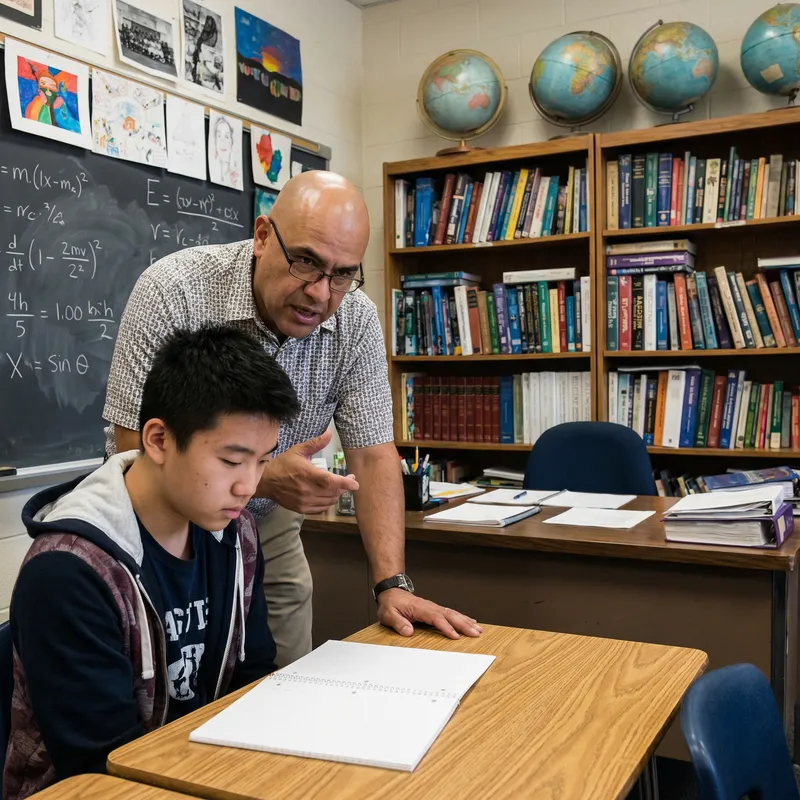 Bald Teacher Scolding Chinese Student over Unfinished Homework