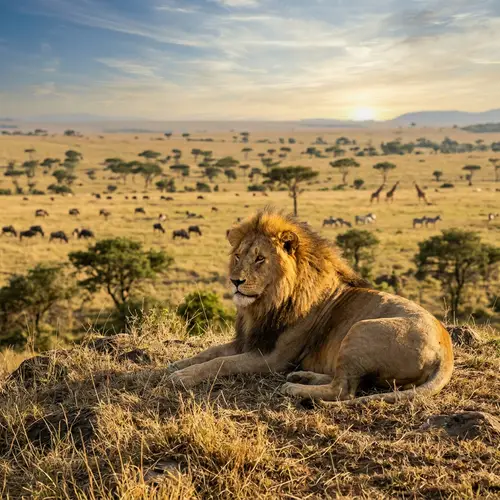 Majestic Lion in the African Savannah | Wildlife Photography