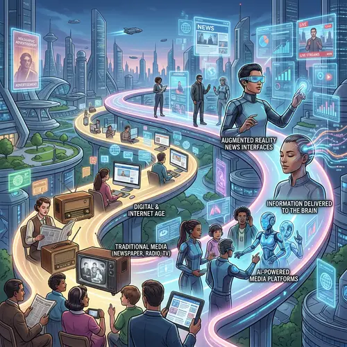 Evolution of Media: From Past to Future in Sci-Fi World