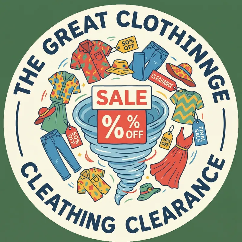 Clothing Store Logo with Sale Vibes