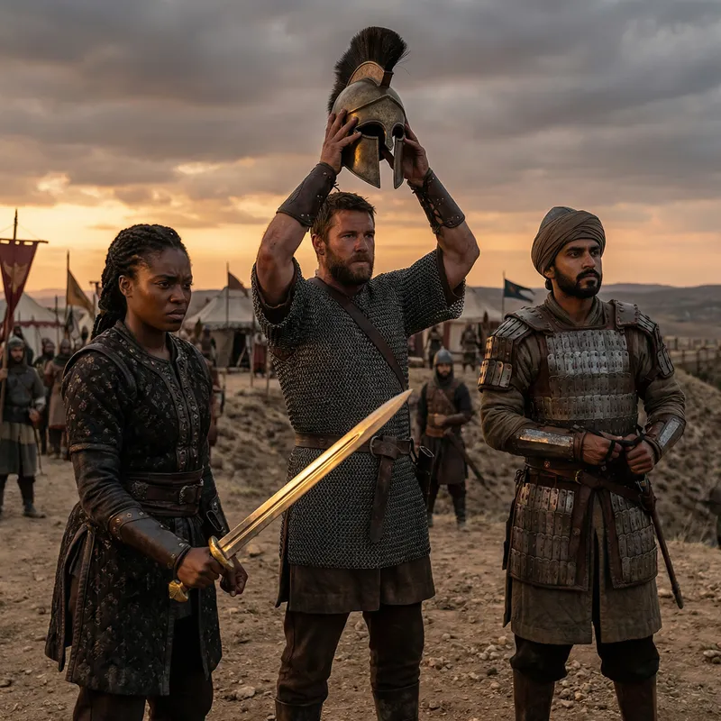 Warriors Preparing for Battle - Unified in Determination