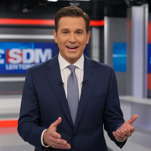 News Presenter with Animated Greetings