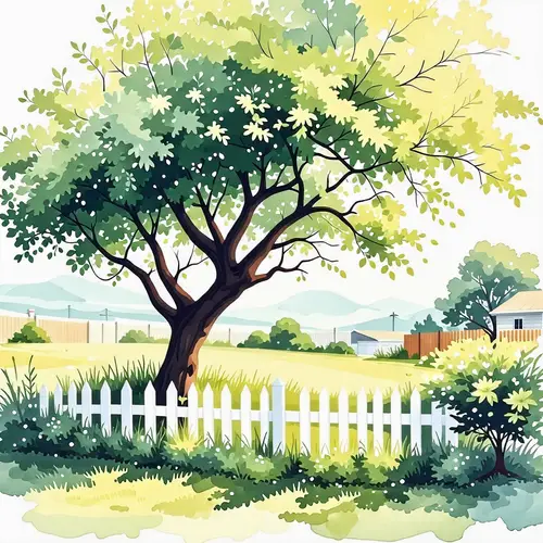 Spring Watercolour Art for Cozy Backyard
