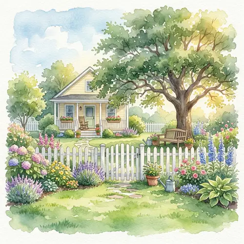 Spring Watercolour Art for Cozy Backyard