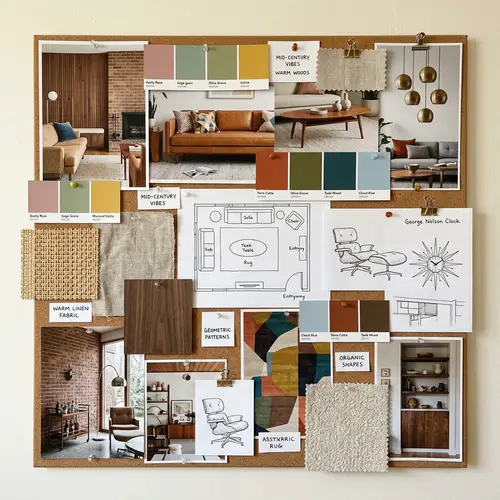 Mid-Century Modern Interior Design Mood Board