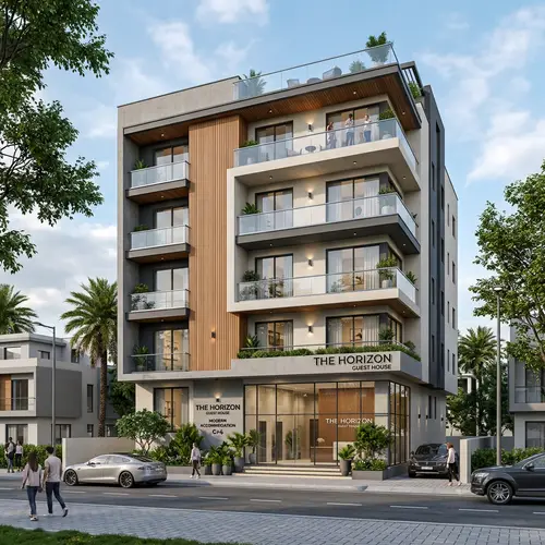 Modern G+4 Guest House Design