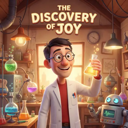 3D Pixar Style Animated Man with Lab Coat