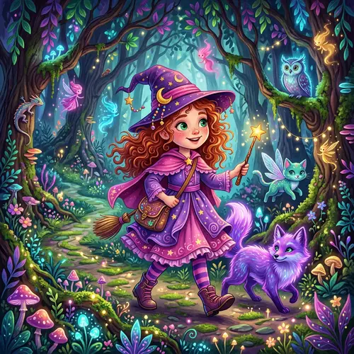Zafira - Enchanted Forest Witch Illustration | Magical Fantasy Art