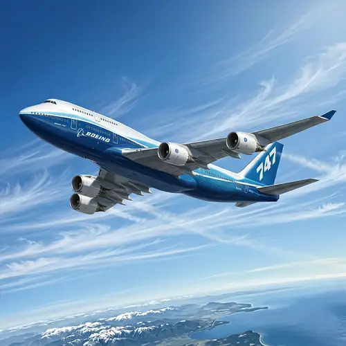 Detailed Illustration of Boeing 747: Magnificent Aircraft Design