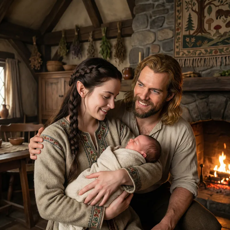 Tender Fantasy Moments: Elf and Baby Family Scene