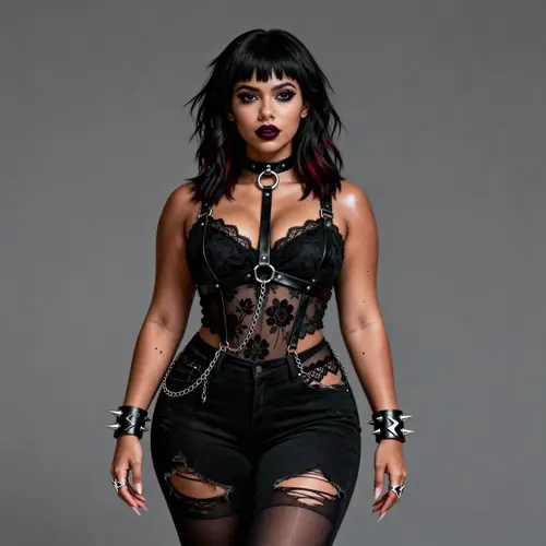 Hyperrealistic Portrait of a Young Latina Woman