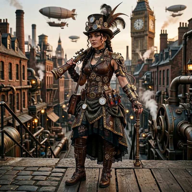 Intricate Steampunk Costume - Unique Design
