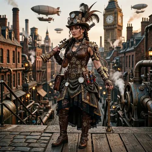Intricate Steampunk Costume - Unique Design