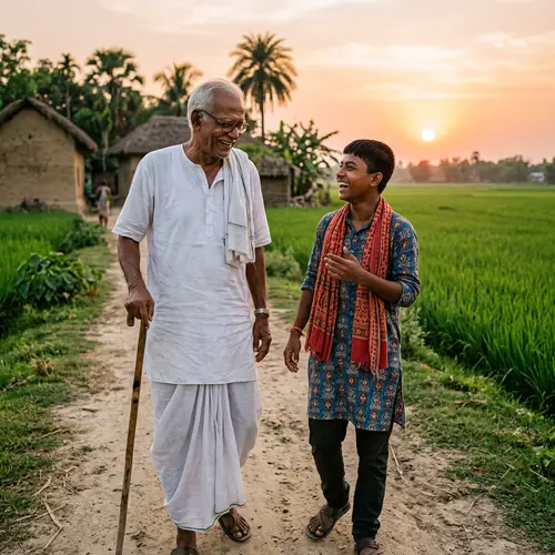 Bade and Chote Miyan in Traditional Bengali Attire | Heartwarming Moment