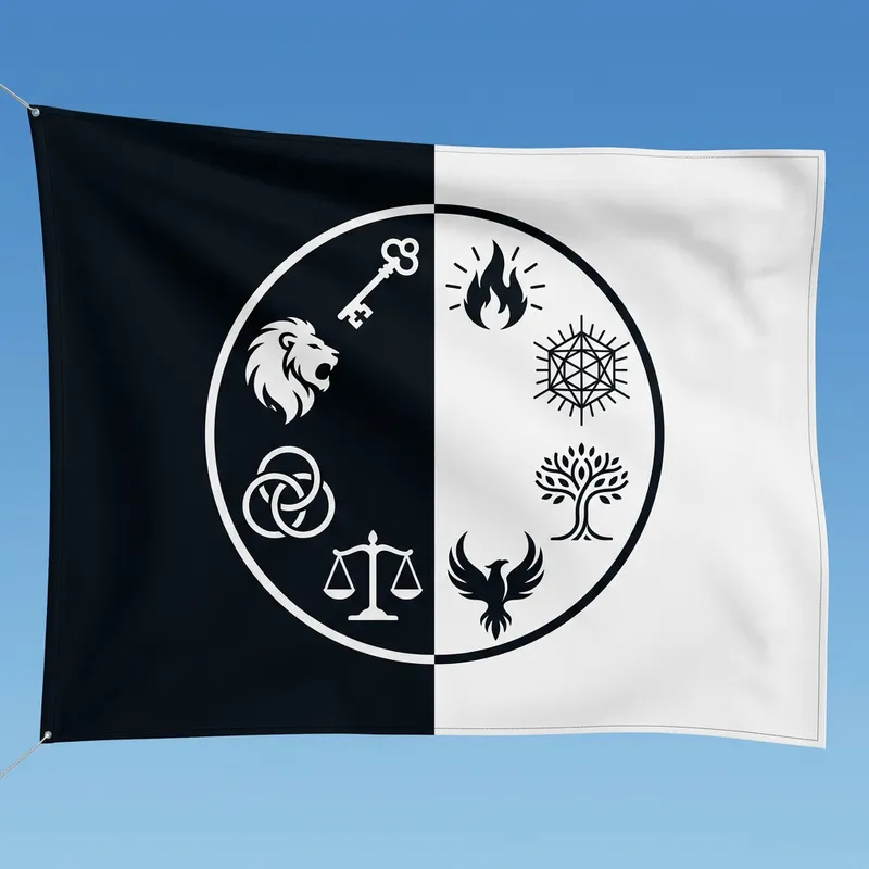 Minimalist Empire Flag Design | The 8 Inner Powers Symbolized