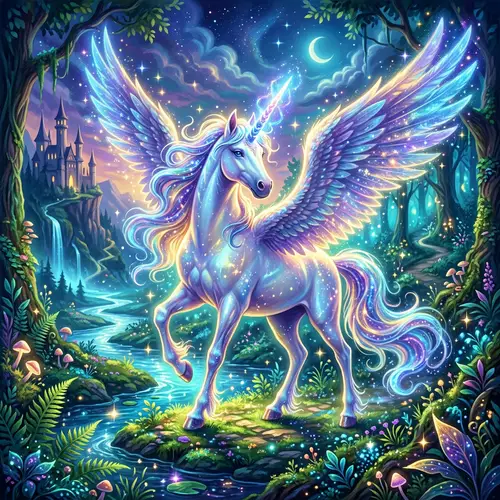 Magnificent Alicorn Fantasy Art | Enchanted Mythical Creature