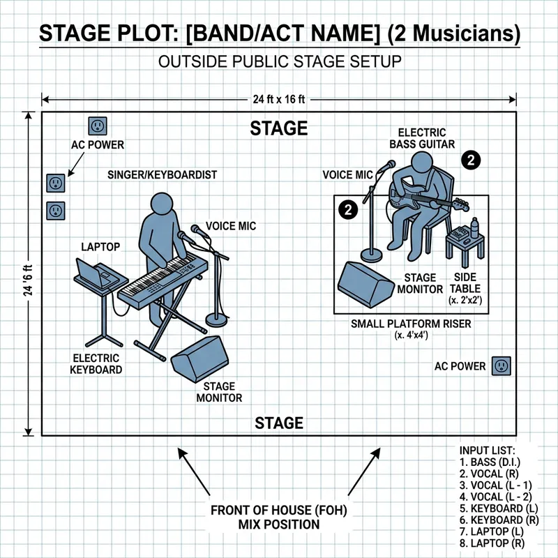Stage Plot Design for Two Musicians