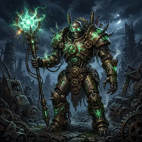 Machine Necromancer: Metal Mechanism Entity with Ethereal Power