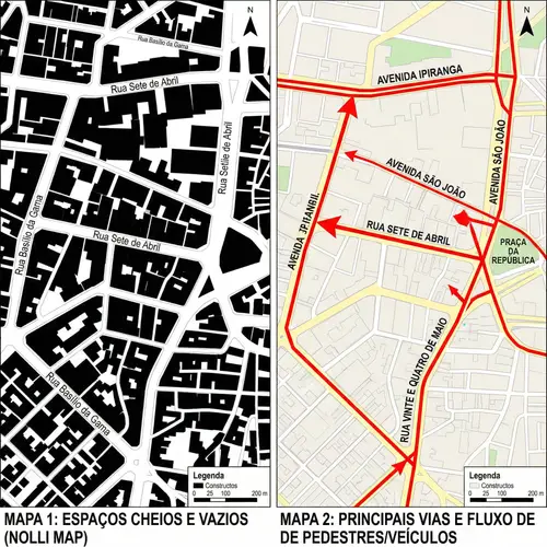 Detailed Map of Rua Sete de Abril in Republica - SP