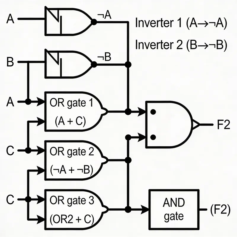 AOI Logic Circuit Design for F2 Expression AOI Logic Circuit Design for F2 Expression