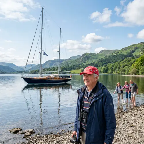 Royal Huisman Sailboat at Windermere Shoreline