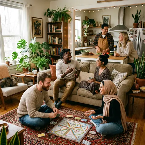 Multicultural Household Bonding Activities | Cozy Indoor Scene