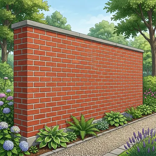 Well-Built Red Brick Wall Illustration