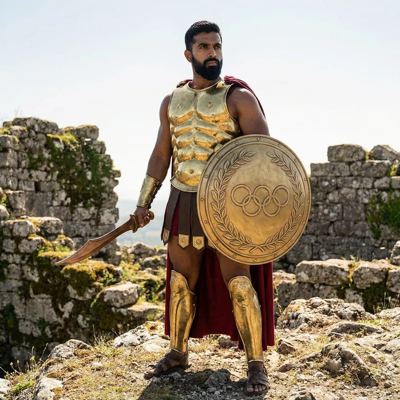 Olympian Warrior: Courage and Glory Personified