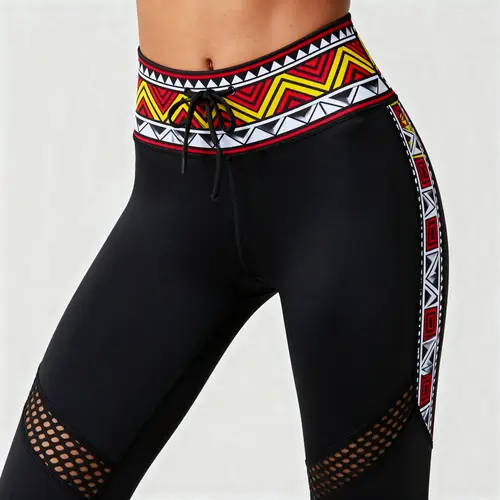 Modern Ndebele Pattern Gym Wear