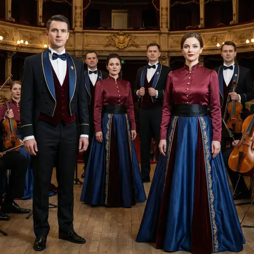 Elegant Orchestra Uniforms in Rich Colors