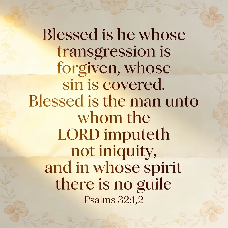 Psalms 32:1-2 - Embrace God's Forgiveness