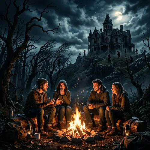 Spooky Tale Under Moonlit Sky - Haunted Mansion & Ghost Stories