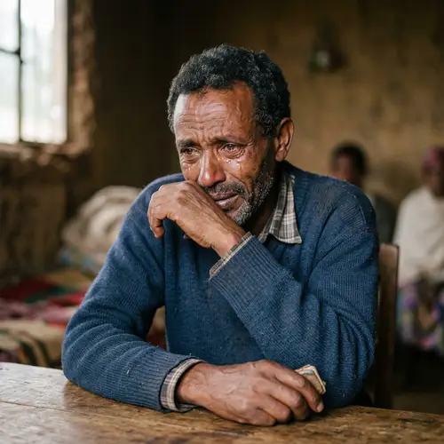 Emotional Man of Ethiopian Descent Reacts - Joy and Sorrow