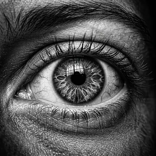 Surrealist Monochromatic Eye in Hyperrealism | High Resolution Art