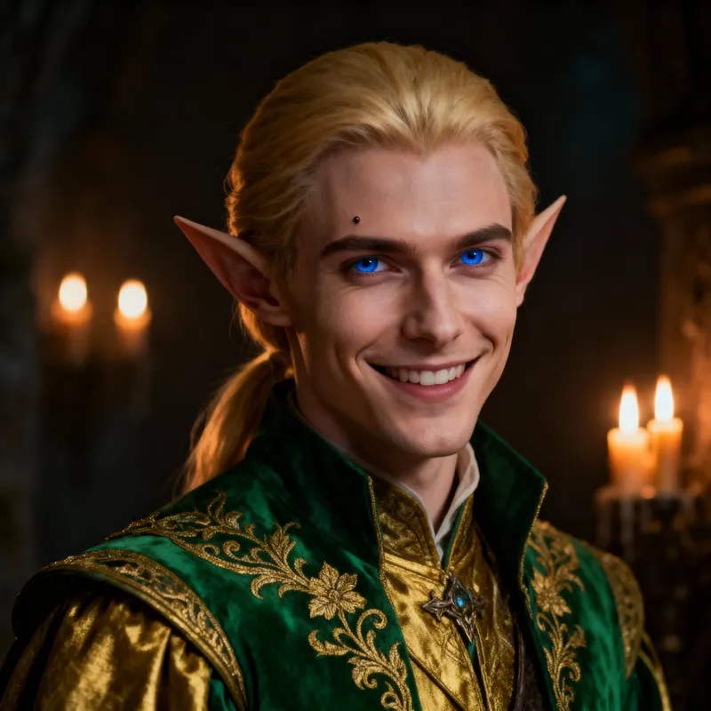 Stunning Elf Noble Portrait in Dark Fantasy Style
