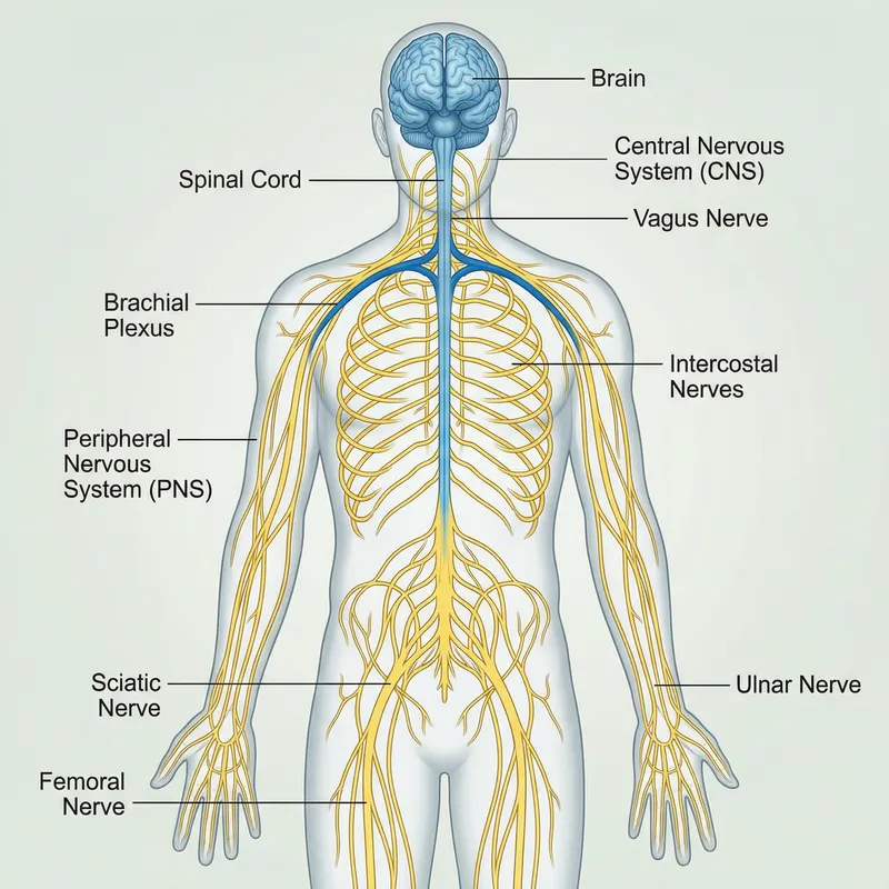 Detailed Image of Human Nervous System