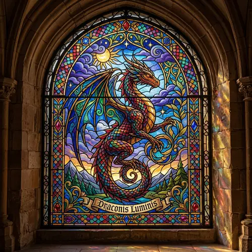 Vibrant Stained Glass Window Art