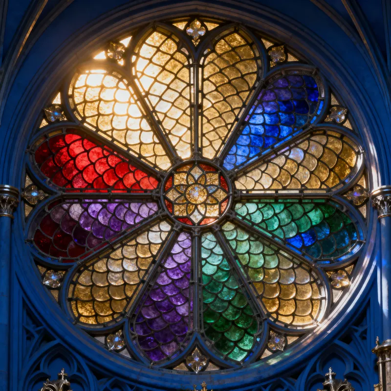 Vibrant Stained Glass Window Art