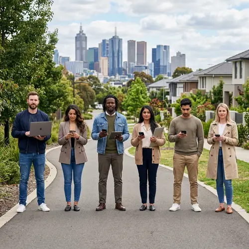 Diverse Generation Y Individuals | Smart-Casual Tech-Savvy Group