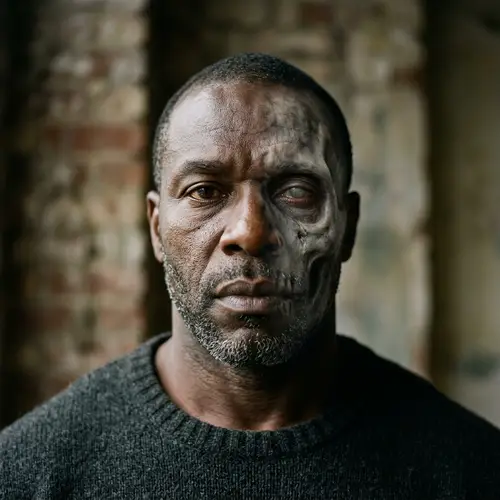 Emotive Black Man Portrait: Experience and Wisdom