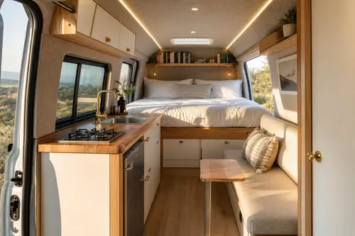 Stylish Compact Campervan Conversion Interior Ideas