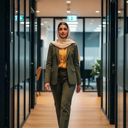 Chic Office Wear with Hijab Ideas