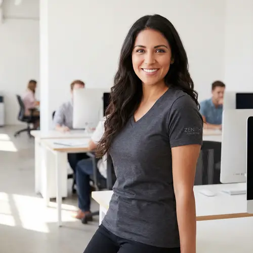 Modern V Neck T-Shirts for Women - Stylish & Professional