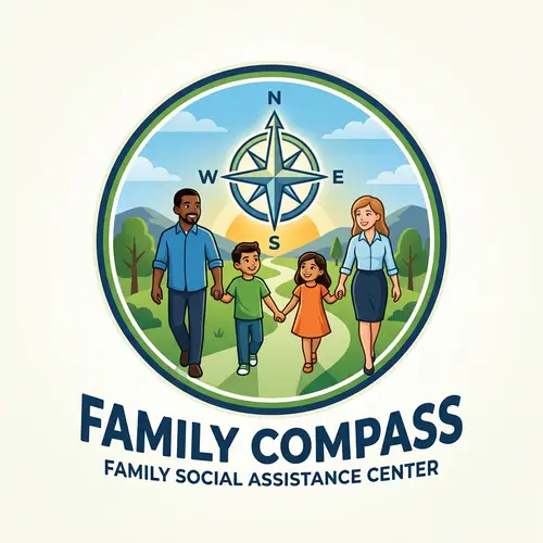 Family Compass: Social Assistance Center Logo Design