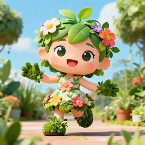 Cheerful Plant Mascot for Events | Cute & Adorable