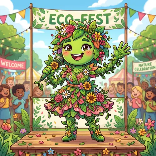 Cheerful Plant Mascot for Events | Cute & Adorable