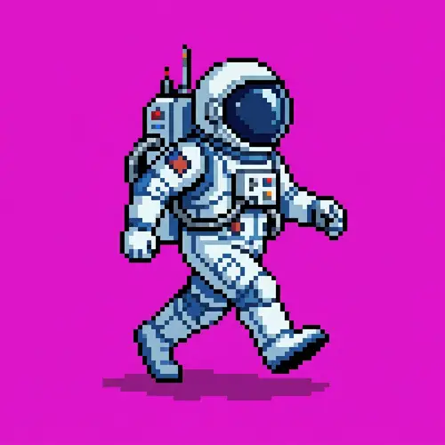 Pixel Art Space Man Sprite Creation
